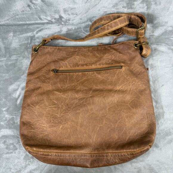 Stone‎ Mountain Smokey Crossbody Bag Purse Cognac Brown 13x12 - Picture 6 of 13